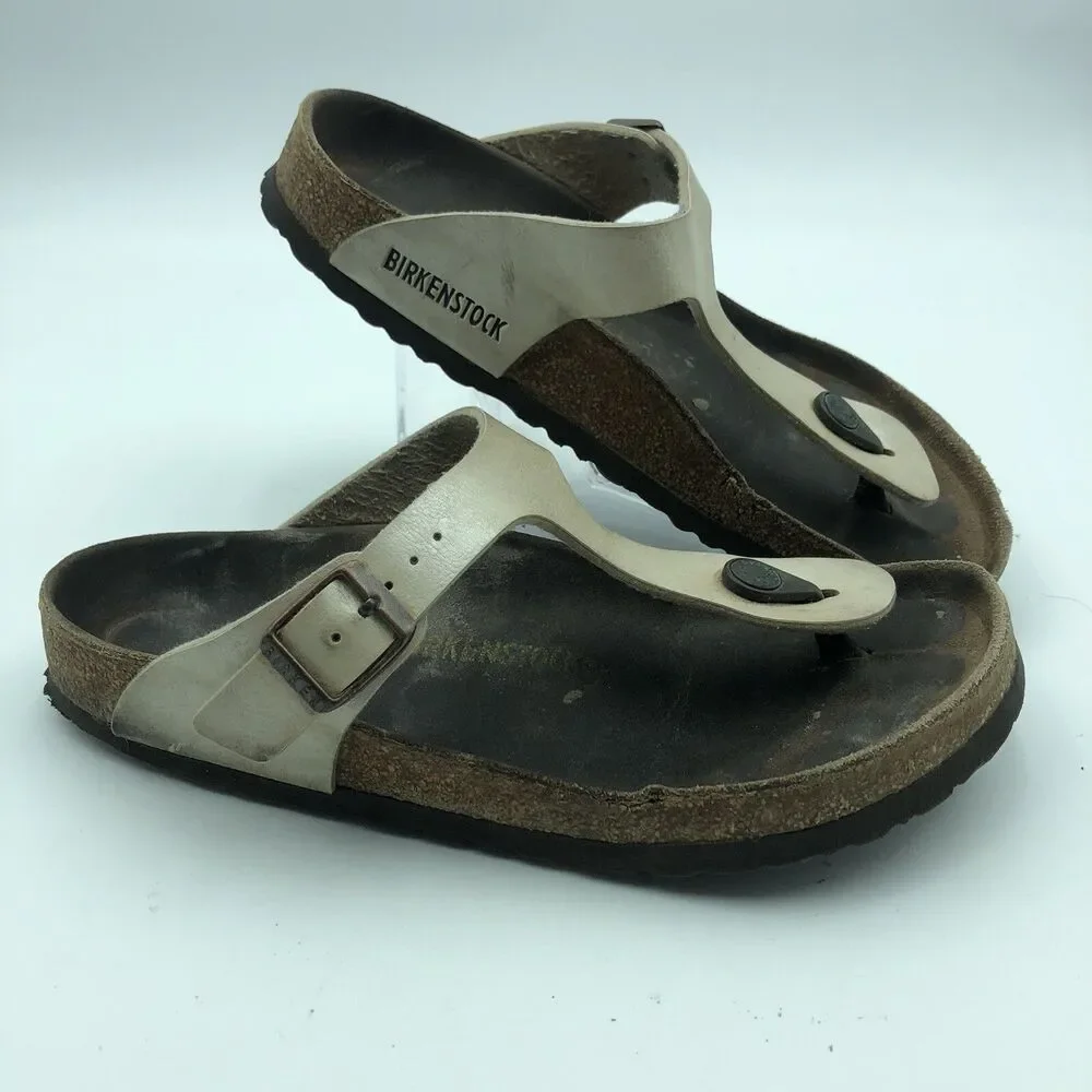 Birkenstock Gizeh Womens 7 EU 38 Leather T Strap Thong Sandal